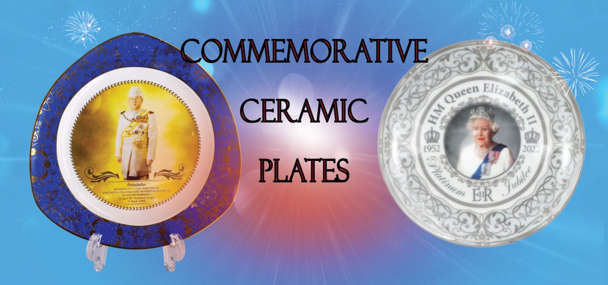 Commemorative ceramic plates
